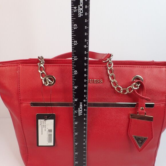 GUESS Red Tote Bag Purse Alessandra 15GF-325 With Tag - Picture 15 of 16
